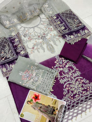 FABRIC ORGANZA Suit With Malai crap Trouser