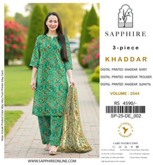 Sapphire Premium Khadar Vol ✔ Fabric: Airjet Khadder