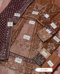 Fabric overview Complete Net frock with Shamose Silk trouser